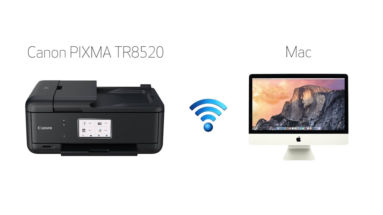 Setting Up Your Wireless Canon Pixma Tr8520 Manual Connect With A Mac Youtube