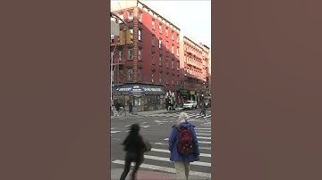 East Village NYC filmed with a vintage camcorder from the early 2000s