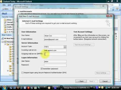 How to Setup Outlook for AppNet's Email Hosting