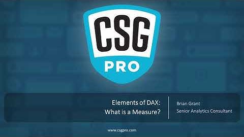 Elements of DAX 01-02: What is a Measure?