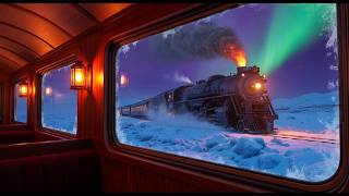 🚂 8 Hours Polar Night Cabin Drift ⚫ Black Screen Rhythmic Rail Ambience for Deep Sleep