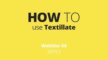 How to use TEXTILLATE Optional Object  - WebSite X5