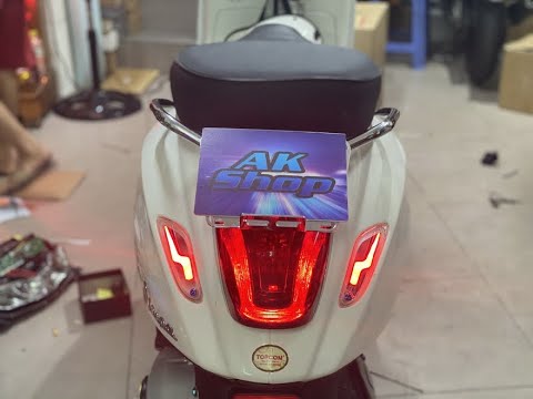 Video Vespa Sprint, Primavera Xinhan Sau độ Led AUDI SẤM SÉT... - youtube