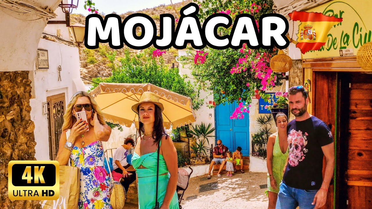 🇪🇦[4K] МОХАКАР - одна из самых красивых белых деревень Андалусии - Альмерия, Испания