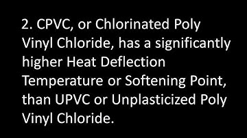 DIFFERENCE BETWEEN UPVC AND CPVC