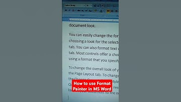 How to use format painter in MS Word #computer #tricks