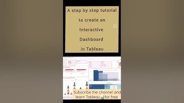 Hop on the channel to learn how to create an Interactive Dashboard in Tableau    #tableaudashboard