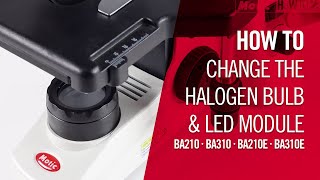 How to change the halogen bulb & LED module of a BA210, BA310, BA210E and BA310E | by Motic Europe
