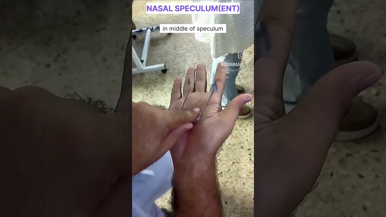 How to hold nasal speculum (ENT) .  