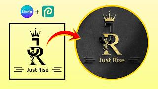 تصميم شعار ثلاثي الأبعاد واقعي باستخدام برنامج Canva Photopea التعليمي | برنامج تعليمي لتصميم الش... screenshot 5
