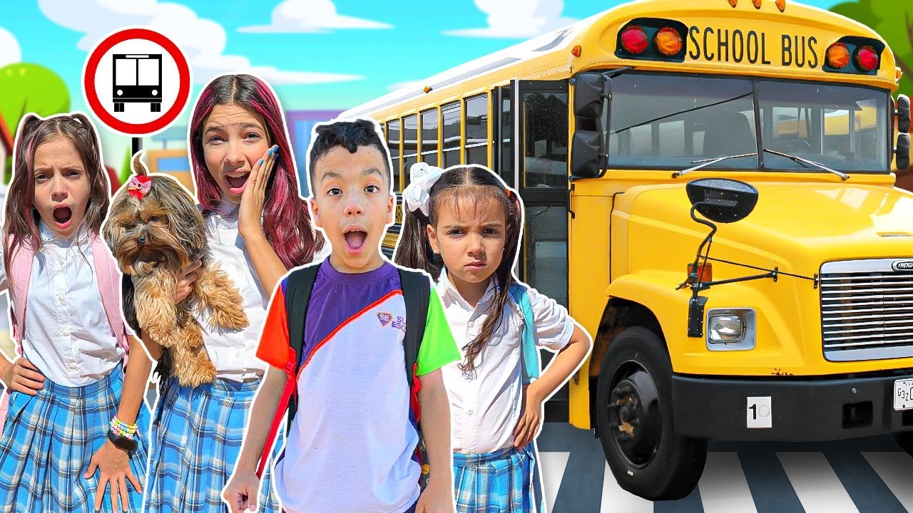 Julinha e Manu ensinam as Regras do ônibus (ft JuliaDantt, Jéssica Sousa e Super Família Kids)