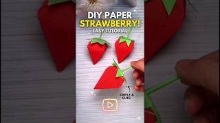 🍓 Easy DIY Paper  Strawberry(Step-by-Step) #shortsindia