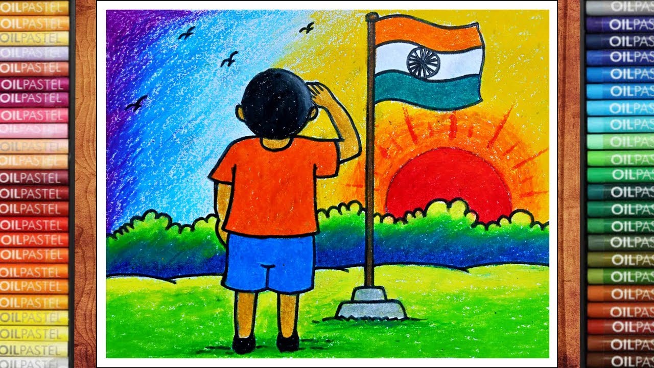 Independence Day Drawing | Independence Day Poster Drawing | Indian Flag  Drawing | Flag Drawing - YouTube