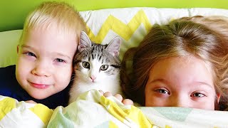 Children learn how to take care of a pet and other funny stories for children