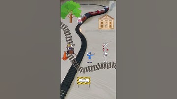 Construction worker is inspecting the railway track and the train is approaching fast | Nevada, USA