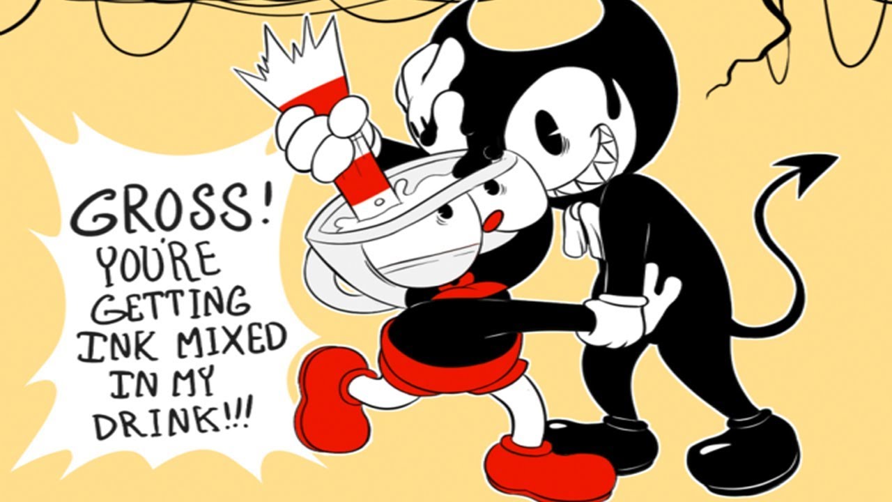 cuphead x bendy sad