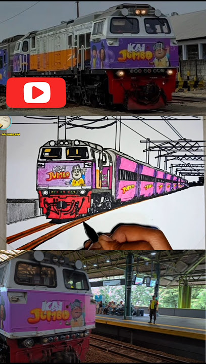 KERETA API CC 206 LIVERY JUMBO, MENGGAMBAR KERETA API INDONESIA