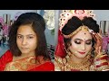 Real indian bridal makeup and hairstyle tutorial  stepbystep  nadias makeover