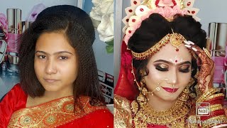 Real Indian bridal Makeup and hairstyle tutorial | Step-by-step | Nadia's Makeover