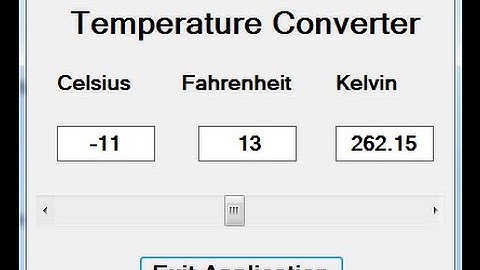 How to Create a Temperature Converter using HScrollBar in Visual Basic.Net