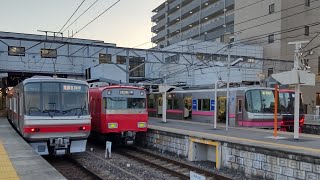 名鉄6500系鉄仮面6517f　各務原線普通岐阜行き　犬山発車　2023.2.14