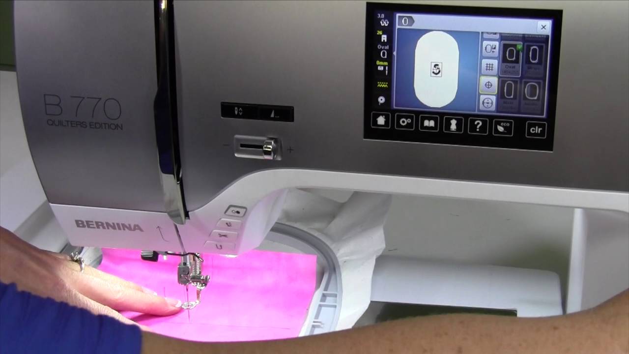 Bernina 770 101 Basting in the Hoop YouTube