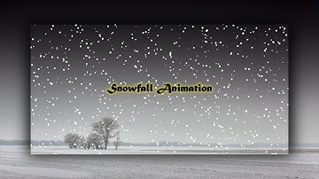 Snowfall Animation Using HTML CSS and JavaScript | Pure Vanilla JavaScript Only