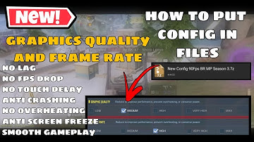 *NEW* Config For Graphics Quality And Frame Rate | How To Put Config To Your Files Codm Season 3