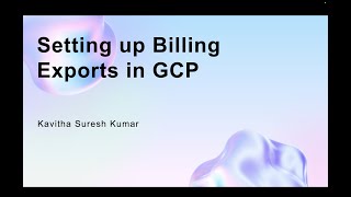 Setting up Billing Exports in GCP
