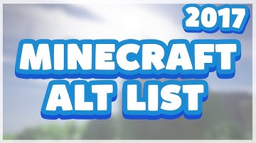 FREE MINECRAFT PREMIUM ALT LIST #1 | WORK OCTOBER 2017