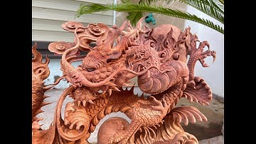 Điêu Khắc Con Rồng Gỗ Hương Cực Kì Tỉ Mỉ/ TON DRAGONS ART