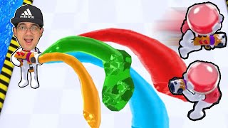 FIZ UMA SUPER BATALHA COM CANHÕES QUE LANÇAM TINTAS COLORIDAS!! screenshot 2