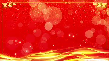 Red gold annual meeting dynamic background main visual video material