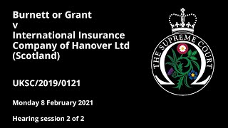 Burnett Or Grant V International Insurance Company Of Hanover Ltd Scotland