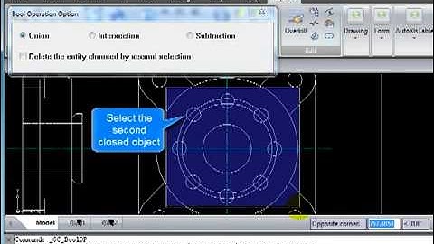 GstarCAD - Polyline boolean