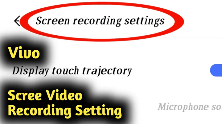 Vivo Y30 Screen Video Recording Setting