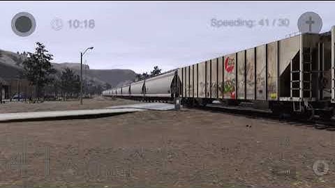 Trainz Simulator 3 CSX Grain train with NS Maersk Sealand SD40-2 Leader