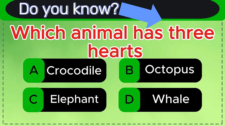 Which animal has three Hearts? General knowledge trivia quiz #quickmindtest #generalknowledge