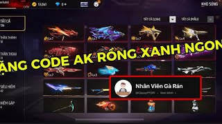 Tặng Code Free Fire Ak Rồng Xanh Siêu Ngon | Nhân viên gà rán