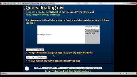 jquery floating div