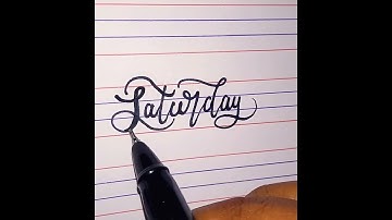 Learn Days Of The Week With Spelling || 6th Day || Saturday ||Calligraphy Style
