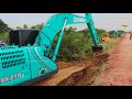 Nice Road Widening Construction Work by New Kobelco SK210Lc Excavator Sakai Roller