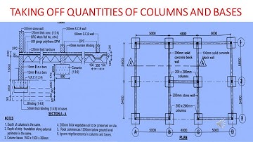 HOW TO QUANTITIFY COLUMNS AND BASES|TAKING OFF|SUBSTRUCTURE|MEASUREMENTS