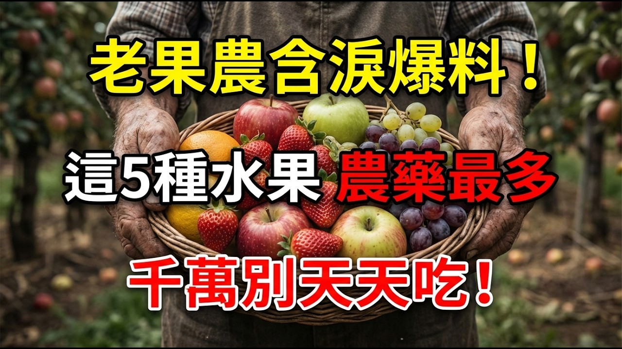 老果農點名5大高農殘水果！每天在慢性服毒？正確清洗法一次看懂