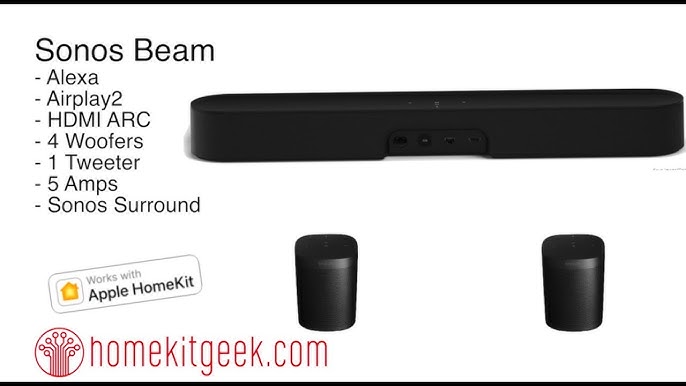 Sonos Beam - Smart TV Soundbar Amazon Alexa voice control - YouTube