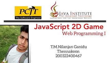 JavaScript 2D Game Video @Java Institute for Advanced Technology