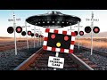 【踏切アニメ】ふみきりカンカンとUFO 😂😂😂 Railroad crossing animation Level crossing UFO समपार एनीमेशन kareta api