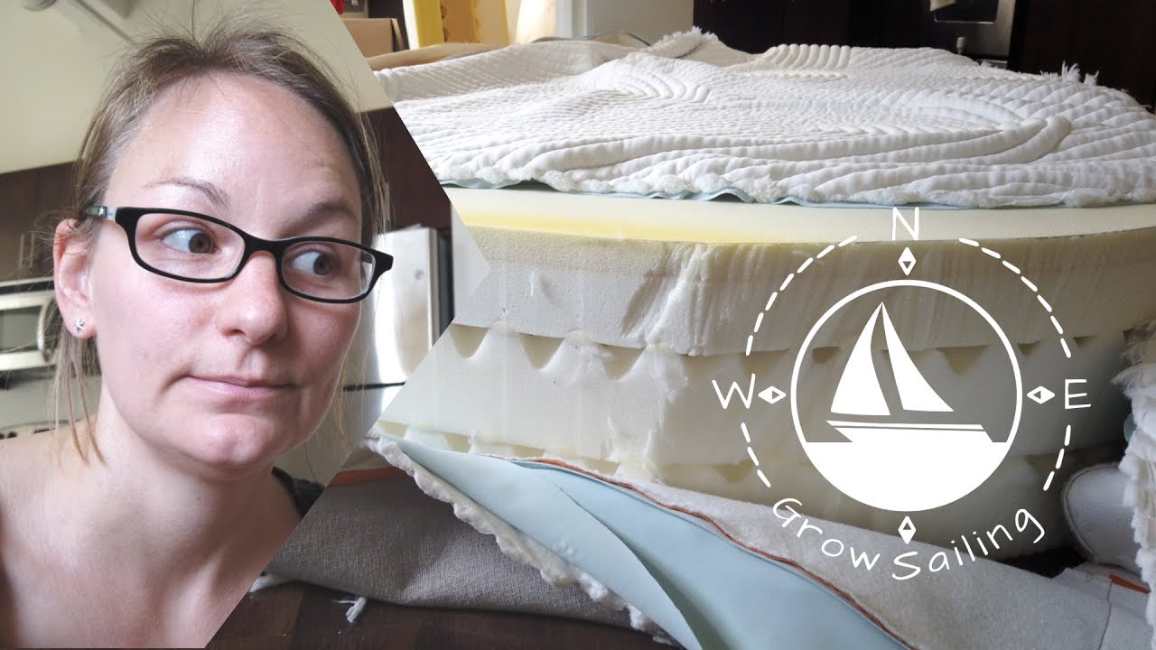 Cutting a $4,000 mattress to fit our yachts forward cabin (I: E27)