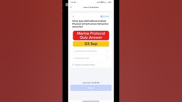 Marina Protocol Quiz Answer - 03 Sep | Marina Protocol Today Answer | Free Crypto 2025 | #Shorts