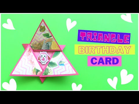EASY Birthday Card | Triangle Greeting Card Tutorial
